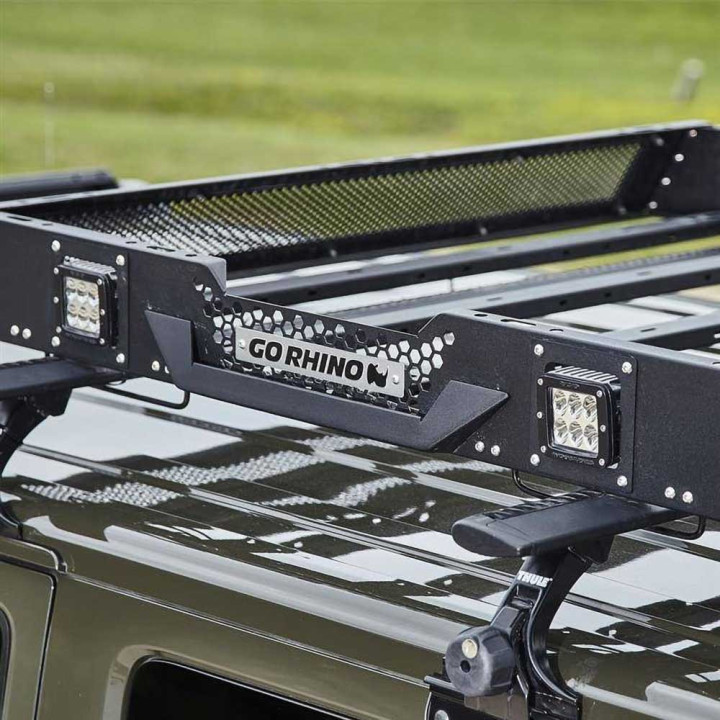 EC Approved LED Projector Integration Kit for Roof Rack, Go Rhino Side plates for Cube LED 3x3" lights for roof rack SRM100 - ED