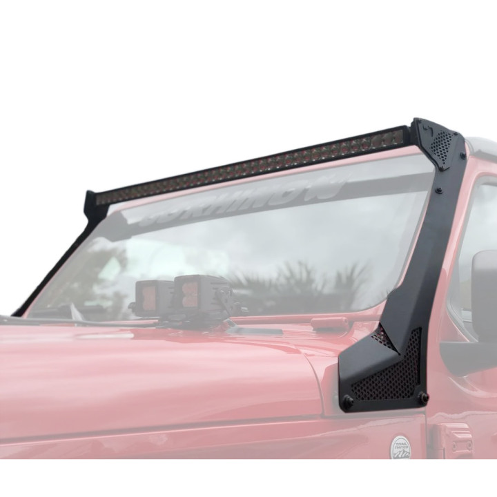 EC Approved LED Projector Integration Kit for Windshield, Go Rhino LED light bar 50 " dual row with windshield light mount brack