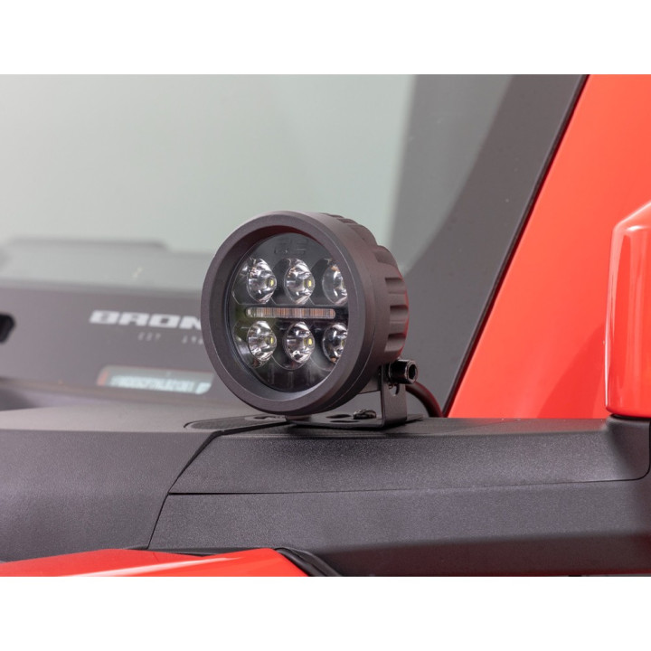 Lumini LED 3 5 Inch Rotunde Chihlimbar DRL, Rough Country Negru Series - EDK.ro