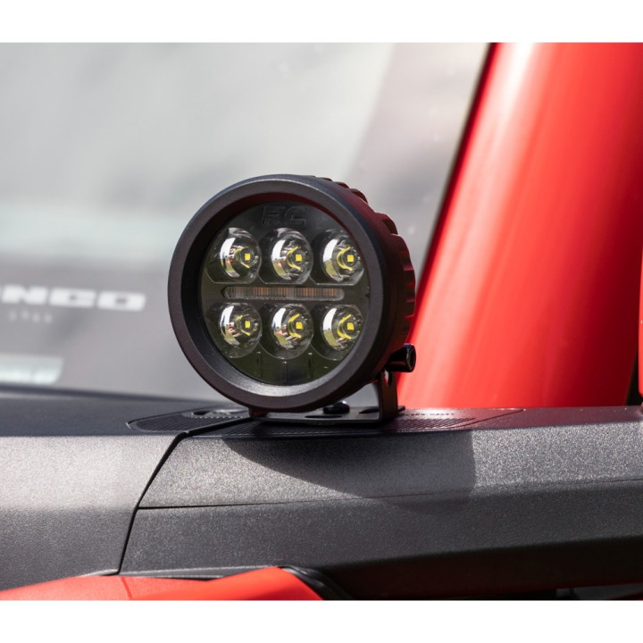 LED Lights 3.5 Inch Round Amber DRL, Rough Country Black Series - EDK.ro