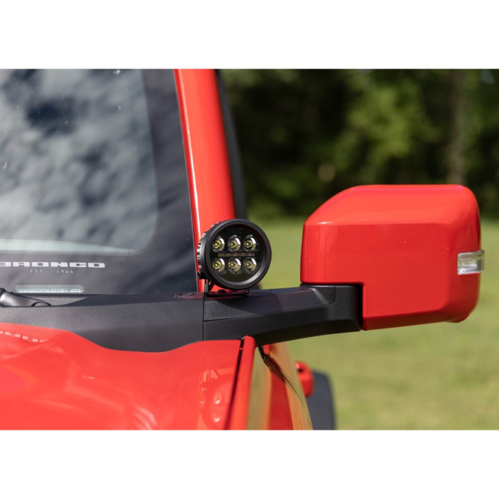 LED Lights 3.5 Inch Round Amber DRL, Rough Country Black Series - EDK.ro