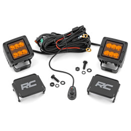 LED Lights 2 Inch Square Amber, Rough Country - EDK.ro
