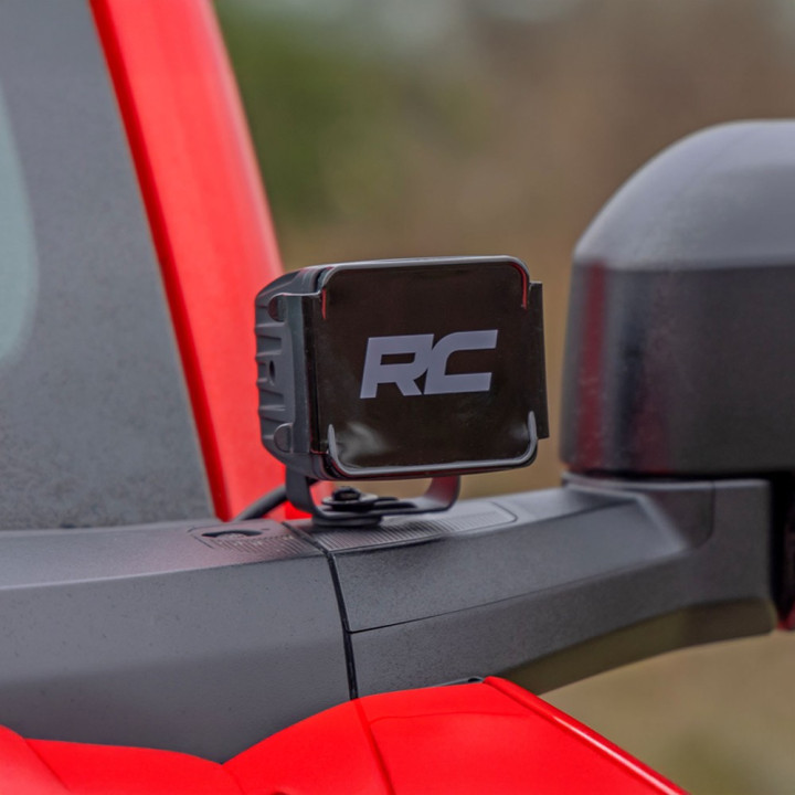 Lumini LED Pătrate de 2 Inch Chihlimbar, Rough Country - EDK.ro
