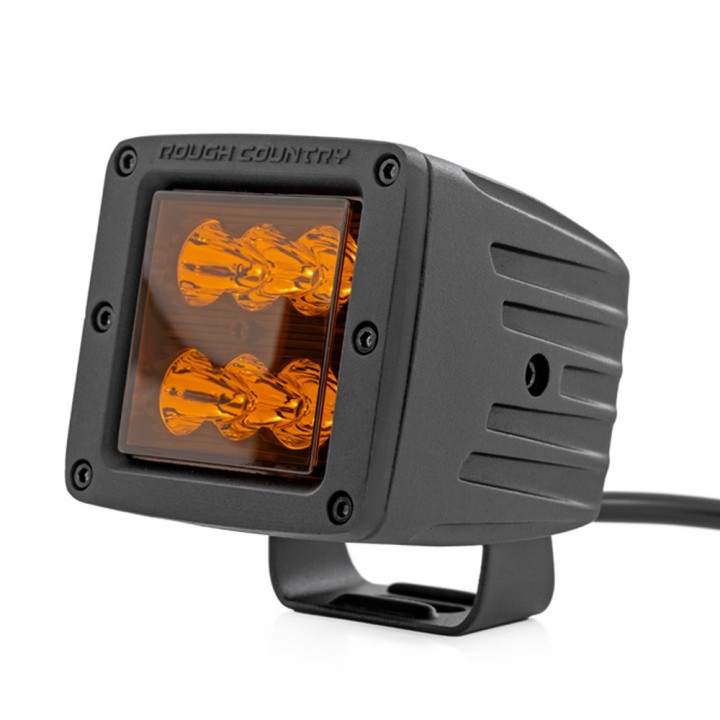 Lumini LED Pătrate de 2 Inch Chihlimbar, Rough Country - EDK.ro