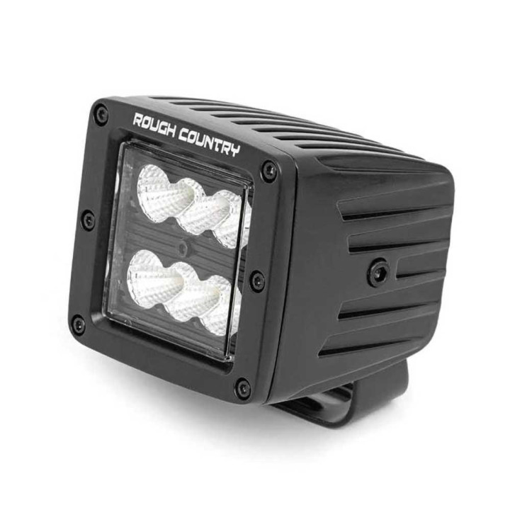 LED Lights 2 Inch Square Flood, Rough Country Black Series - EDK.ro