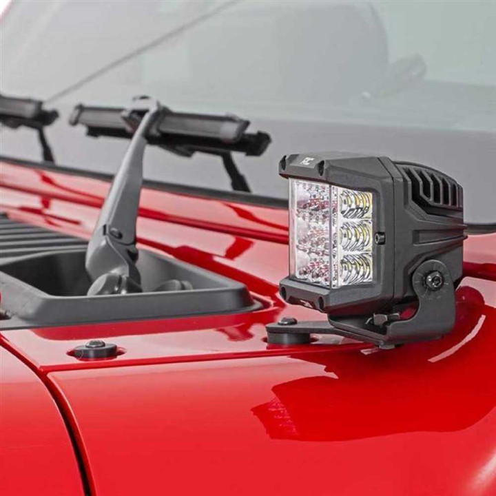 LED Lights 3 Inch Square Wide Angle Osram, Rough Country - EDK.ro