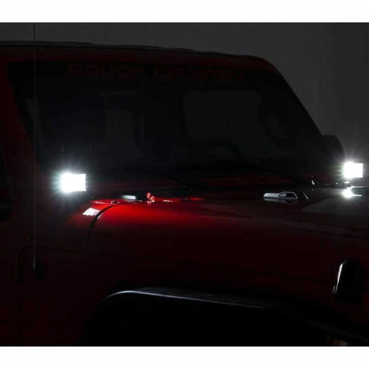 LED Lights 3 Inch Square Wide Angle Osram, Rough Country - EDK.ro