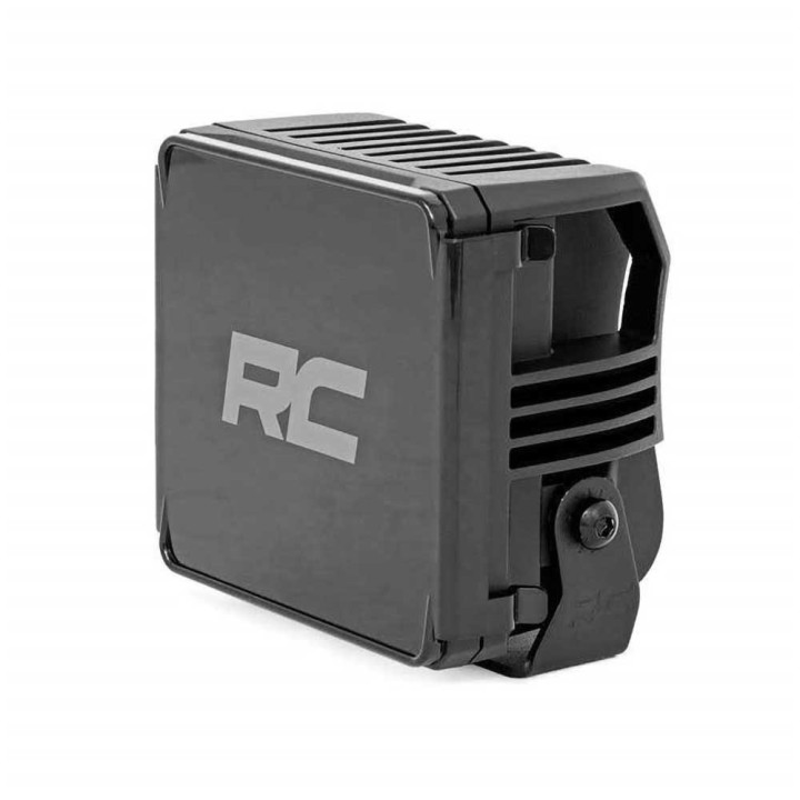 Lumini LED Pătrate de 4 Inch DRL Albe, Rough Country Chrome Series - EDK.ro