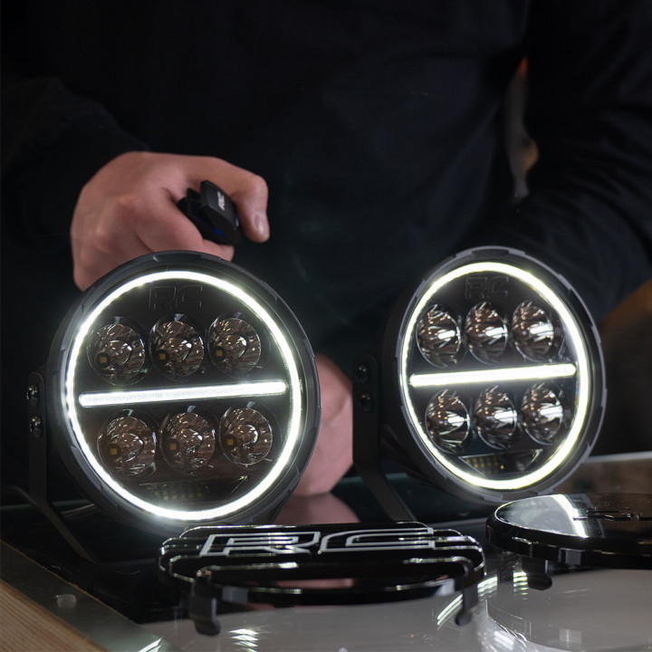 Lumini LED Rotunde 6 5 Inch Alb/amber DRL, Rough Country - EDK.ro