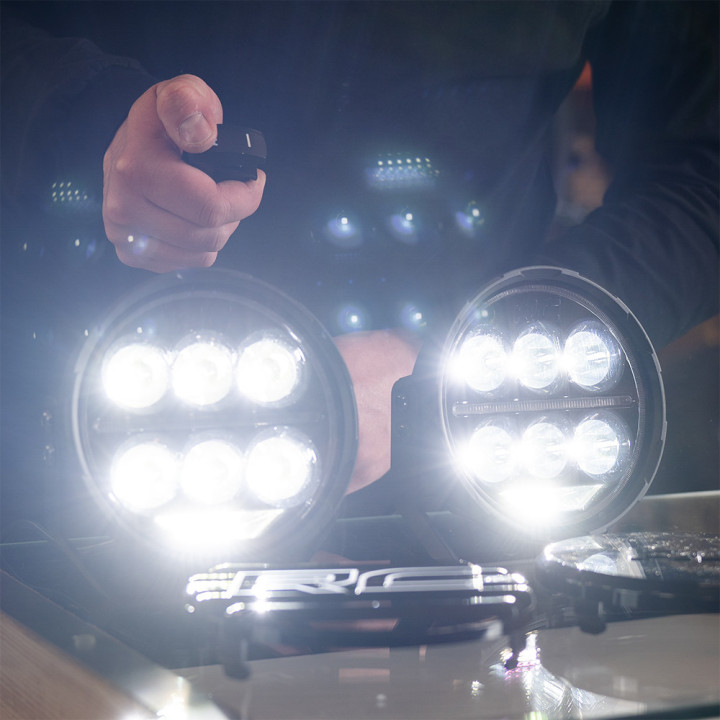 LED Lights 6.5 Inch Round White/amber DRL, Rough Country - EDK.ro