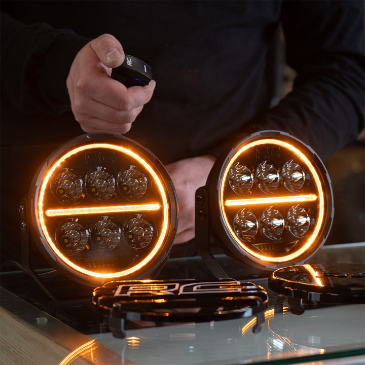 LED Lights 6.5 Inch Round White/amber DRL, Rough Country - EDK.ro
