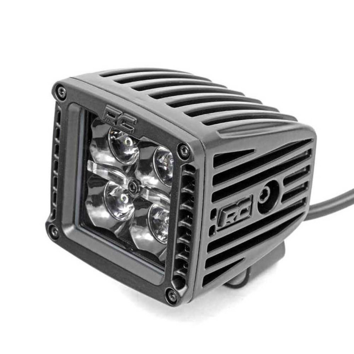 LED Lights 2 Inch Square White DRL Spot, Rough Country Black Series - EDK.ro