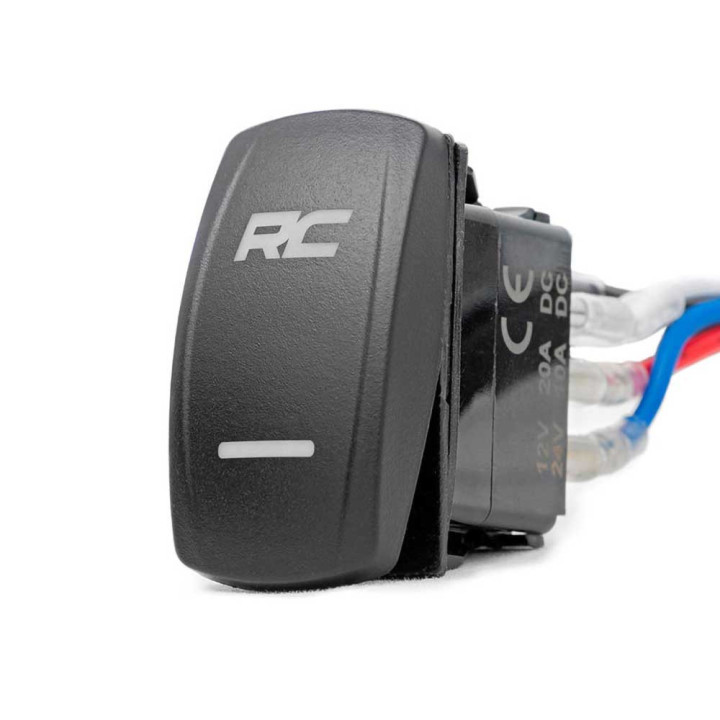 Spoturi LED Pătrate de 2 Inch cu Faruri DRL Albe, Rough Country Negru Series - EDK.ro