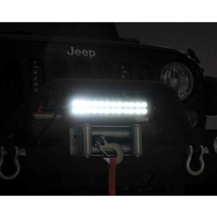 Bară LED 12 Inch cu Două Rânduri de Spoturi/proiectori, Rough Country Negru Series - EDK.ro