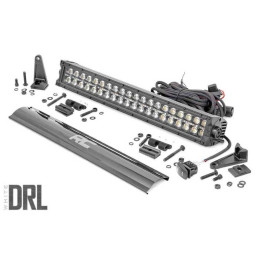 Bară LED 20 Inch cu Două Rânduri de Lumini DRL Albe Spot/floor, Rough Country Negru Series - EDK.ro