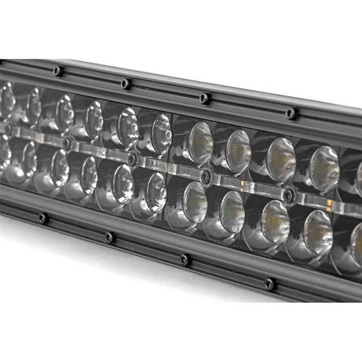 LED Light Bar 20 Inch Dual Row White DRL Spot/floot, Rough Country Black Series - EDK.ro