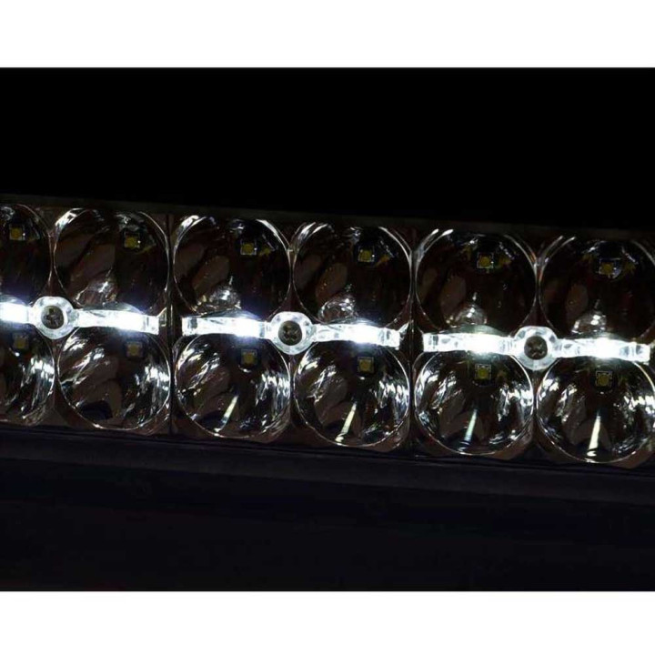 Bară LED 20 Inch cu Două Rânduri de Lumini DRL Albe Spot/floor, Rough Country Negru Series - EDK.ro
