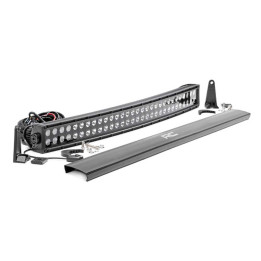 Bară LED 30 Inch cu Două Rânduri de Spoturi/proiectori Curbate, Rough Country Negru Series - EDK.ro