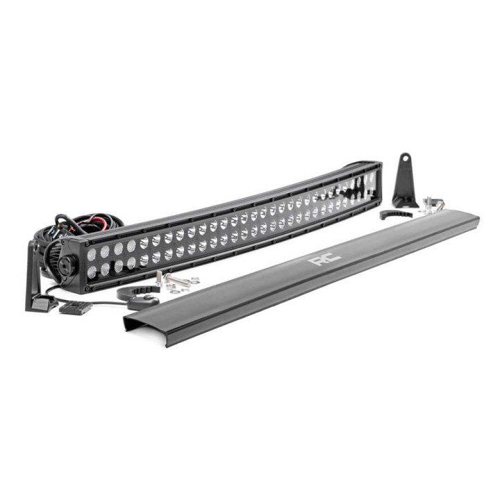 LED Light Bar 30 Inch Dual Row Curved Spot/flood, Rough Country Black Series - EDK.ro
