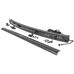 LED Light Bar 50 Inch Dual Row Curved White DRL Spot/flood, Rough Country Black Series - EDK.ro
