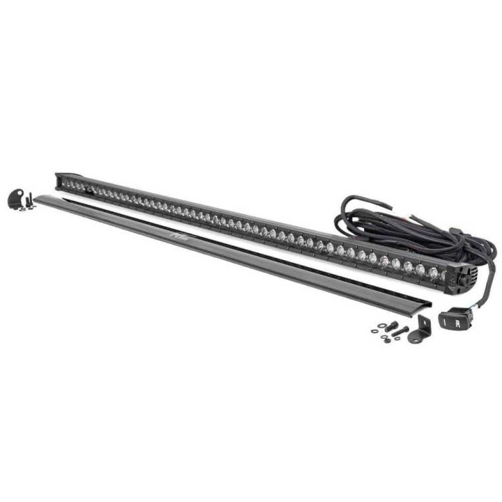 LED Light Bar 50 Inch Single Row White DRL Spot, Rough Country Black Series - EDK.ro