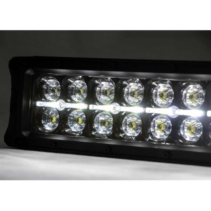 Bară LED de 54 Inch cu Două Rânduri de Lumini Curbate DRL Albe Spot/flood, Rough Country Negru Series - EDK.ro