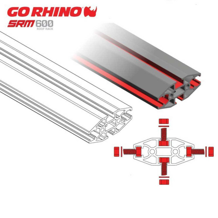 Portbagaj de Plafon Tubular Tip Coș, Go Rhino SRM600 55 Inch - EDK.ro