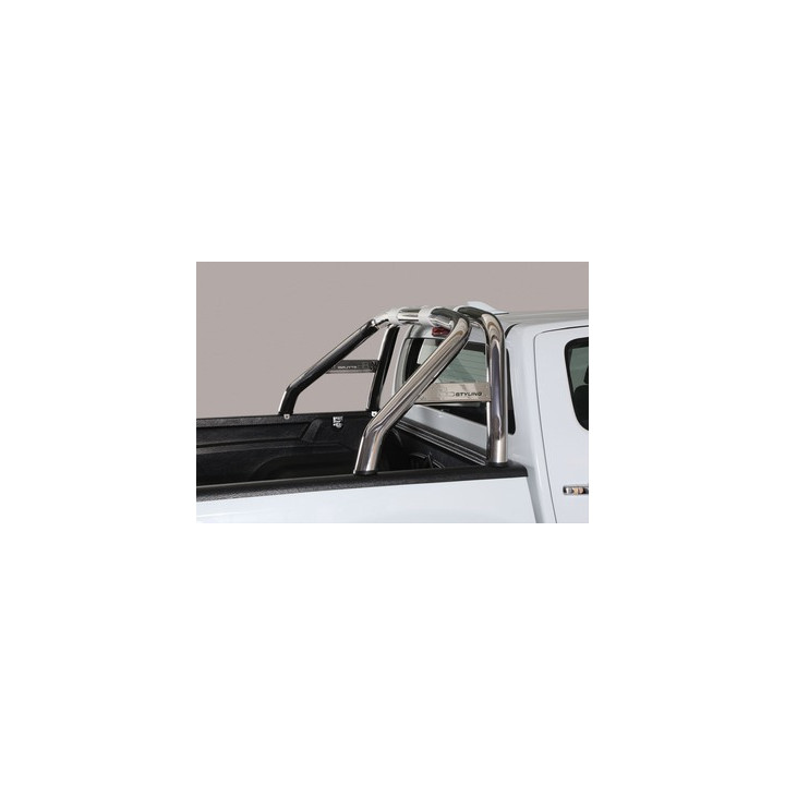Rear Protection Bar, Misutonida 4x4 Rear Bumper, Color Silver, Isuzu D-Max 2012 - 2019 - EDK.ro