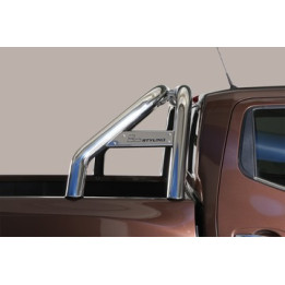 Rear Protection Bar, Misutonida 4x4 Rear Bumper, Color Silver, Nissan Navara 2016 - Present - EDK.ro