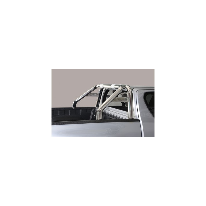 Rear Protection Bar, Misutonida 4x4 Rear Bumper, Color Silver, Toyota Hilux 2021 - Present - EDK.ro