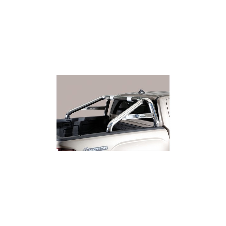 Rear Protection Bar, Misutonida 4x4 Rear Bumper, Color Silver, Volkswagen Amarok - EDK.ro