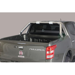 Rear Protection Bar, Misutonida 4x4 Rear Bumper, Color Silver, Fiat Fullback 2016 - Present - EDK.ro