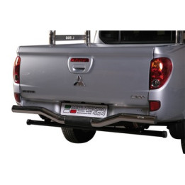 Rear Protection Bar, Misutonida 4x4 Rear Bumper, Color Silver, Mitsubishi L200 2010 - 2015 - EDK.ro