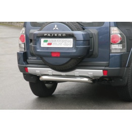 Rear Protection Bar, Misutonida 4x4 Rear Bumper, Color Black, Mitsubishi Pajero 2007 - 2014 - EDK.ro