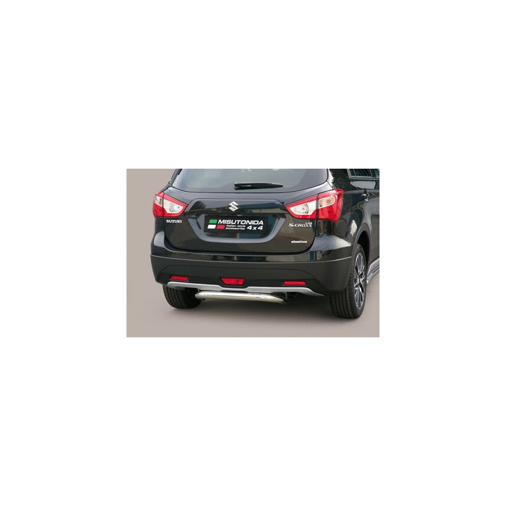 Rear Protection Bar, Misutonida 4x4 Rear Bumper, Color Silver, Suzuki SX4 2013 - 2021 - EDK.ro