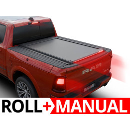 Manual Roll Top Tonneau Bed Cover, Tessera 4x4 Roll+, Dodge RAM 1500 Bed Length 5.7 Feet + RamBox 2019 - Present - EDK.ro
