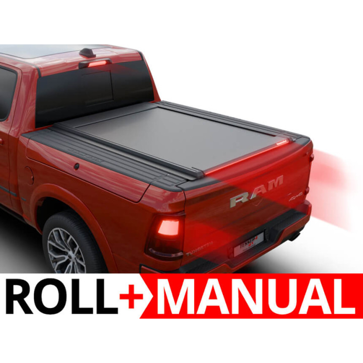 Închidere de Benă Tip Rulou Manual, Tessera 4x4 Roll+, Dodge RAM 1500 Lungime Benă 5.7 Feet + RamBox 2019 - Prezent - EDK.ro