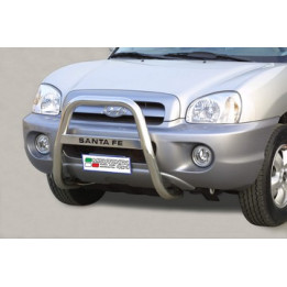 Bullbar Omologat RAR, Misutonida 4x4 High Medium Bar, Culoare Argintiu, Hyundai Santa Fe - EDK.ro