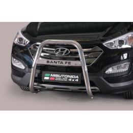 EC Homologated Bullbar, Misutonida 4x4 High Medium Bar, Color Silver, Hyundai Santa Fe - EDK.ro