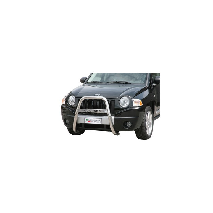 EC Homologated Bullbar, Misutonida 4x4 High Medium Bar, Color Silver, Jeep Compass - EDK.ro