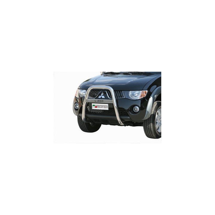 EC Homologated Bullbar, Misutonida 4x4 High Medium Bar, Color Black, Mitsubishi L200 2006 - 2009 - EDK.ro