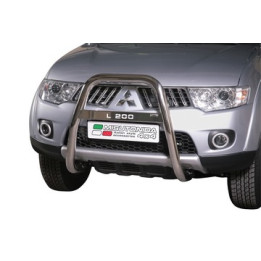 Bullbar Omologat RAR, Misutonida 4x4 High Medium Bar, Culoare Argintiu, Mitsubishi L200 2010 - 2015 - EDK.ro