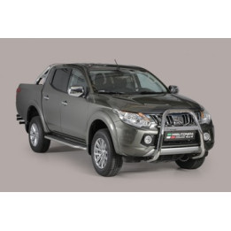 Bullbar Omologat RAR, Misutonida 4x4 High Medium Bar, Culoare Argintiu, Mitsubishi L200 2015 - 2018 - EDK.ro