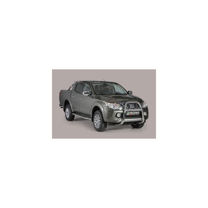 EC Homologated Bullbar, Misutonida 4x4 High Medium Bar, Color Black, Mitsubishi L200 2015 - 2018 - EDK.ro