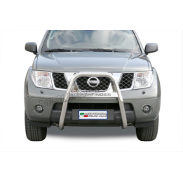 EC Homologated Bullbar, Misutonida 4x4 High Medium Bar, Color Silver, Nissan Pathfinder - EDK.ro
