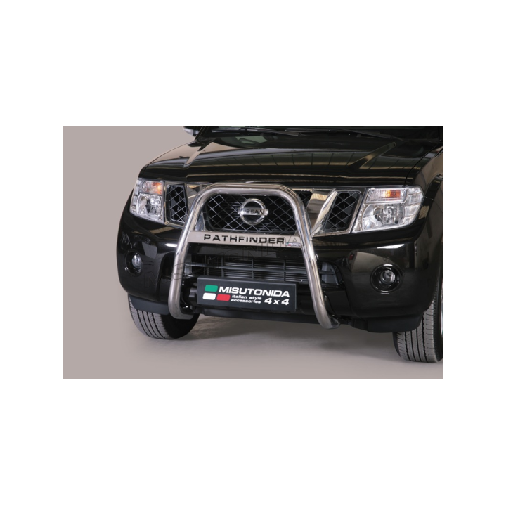 EC Homologated Bullbar, Misutonida 4x4 High Medium Bar, Color Silver, Nissan Pathfinder - EDK.ro