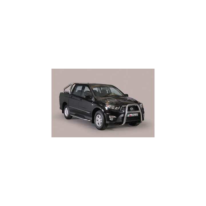 EC Homologated Bullbar, Misutonida 4x4 High Medium Bar, Color Silver, SsangYong Actyon Sports - EDK.ro