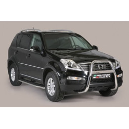 EC Homologated Bullbar, Misutonida 4x4 High Medium Bar, Color Black, SsangYong Rexton - EDK.ro