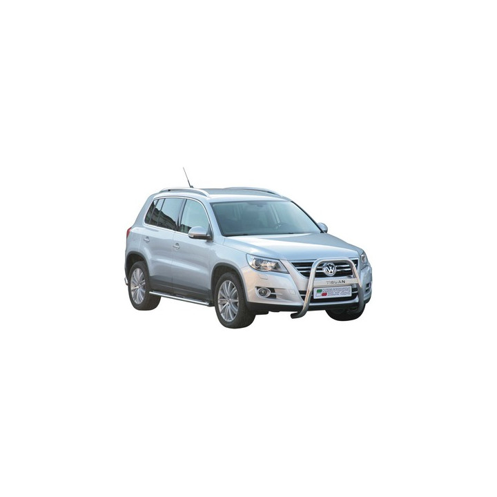 EC Homologated Bullbar, Misutonida 4x4 High Medium Bar, Color Black, Volkswagen Tiguan - EDK.ro