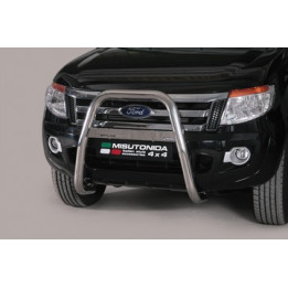 Bullbar Omologat RAR, Misutonida 4x4 High Medium Bar, Culoare Argintiu, Ford Ranger 2019 - 2022 - EDK.ro